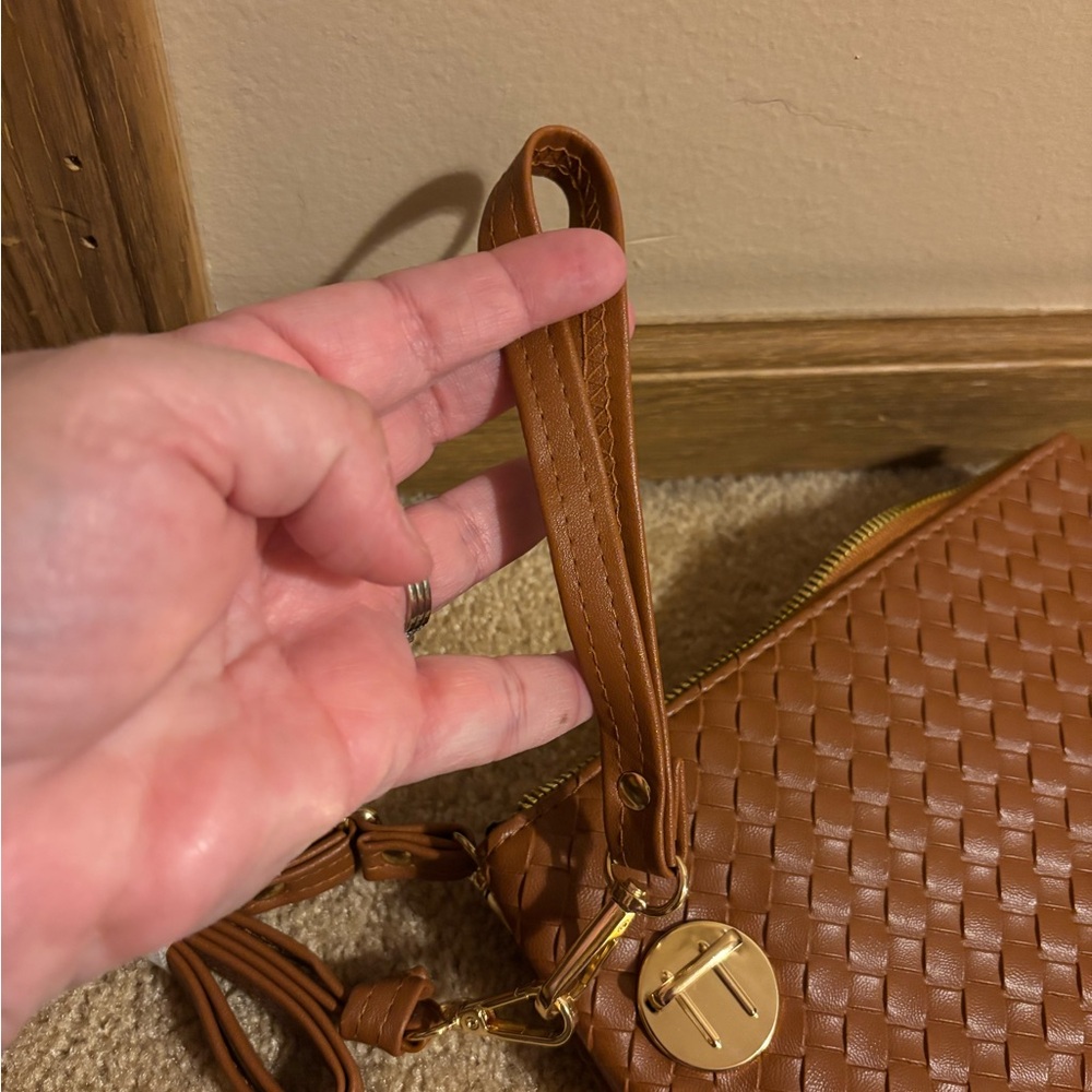 Brown Woven Clutch Purse - Picture 8 of 10